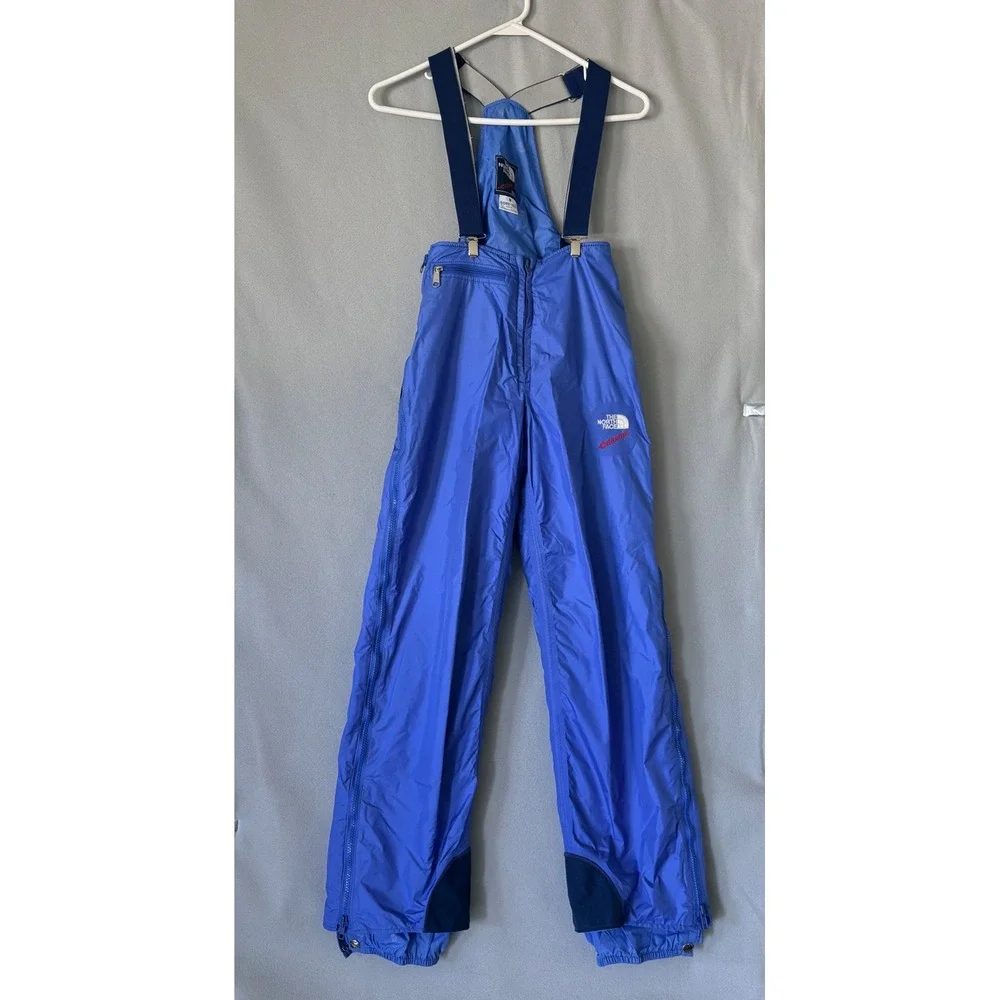 North Face Extreme Gore-Tex Ski Suit Jacket Bibs Blue Vintage Kids Youth 8 USA